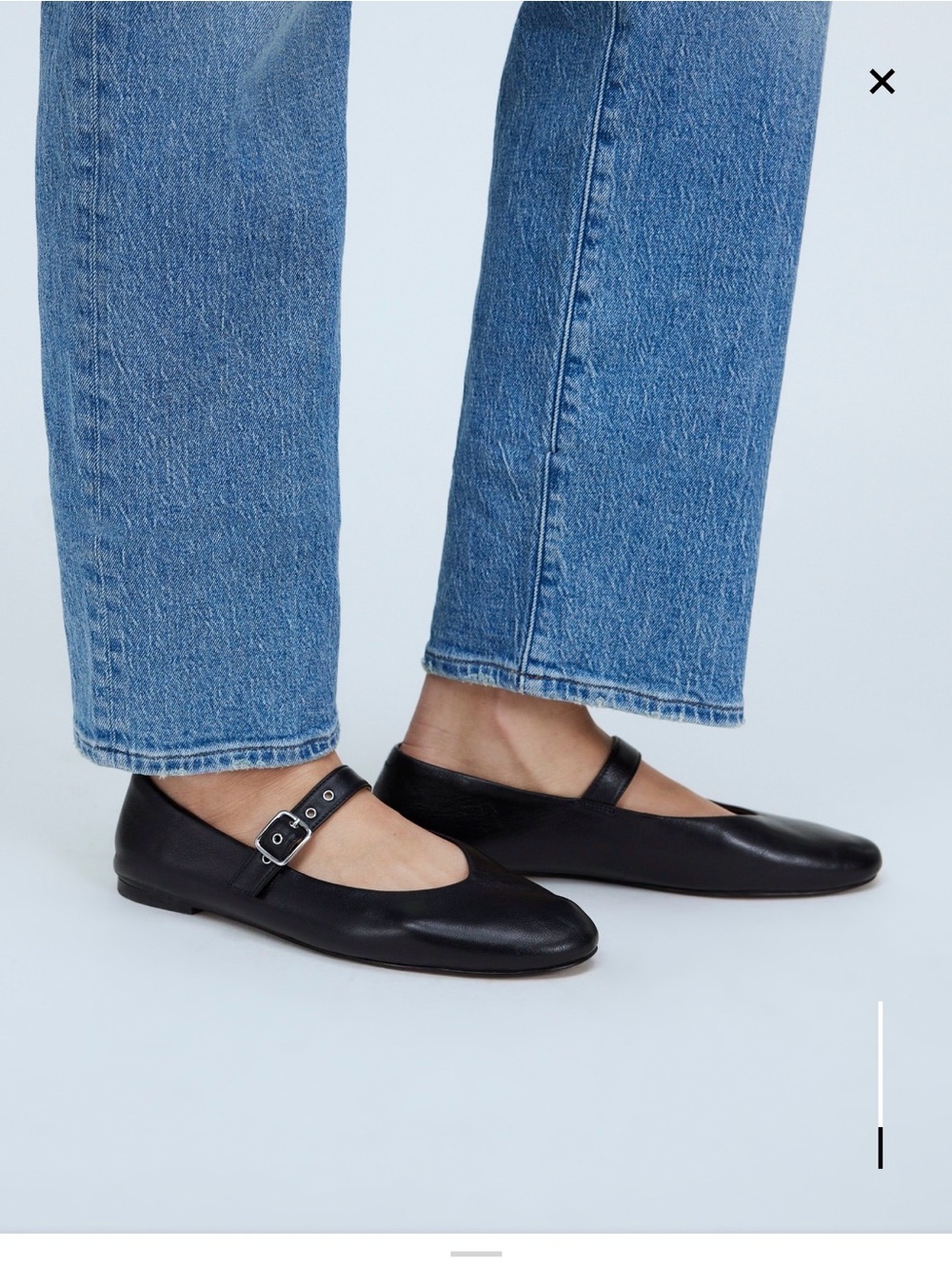 MADEWELL- WOMEN’s LEATHER REMY MARY JANE FLAT-BUCKLE- BLACK-SIZE 8.5